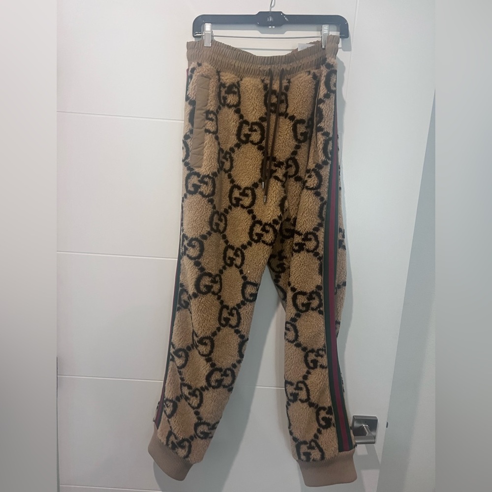 Gucci Tan Monogram Joggers unisex